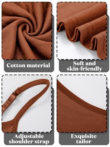 Image of WILLBOND 3 Pieces Women Basic Long Tanks Adjustable Spaghetti Strap Camisole Top