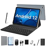 Android12タブレット2024新登場2in1タブレット10インチwi-fiモデル7000mAhバッテリーRAM4GB+ROM128GB+最大1TB 拡張、13MP+8MP デュアルカメラ1280*800 FHD/無線投影/GPS/顔認識/保護者による管理/オンライン授業キーボード付き子供用/日本語取扱説明書(グレー)