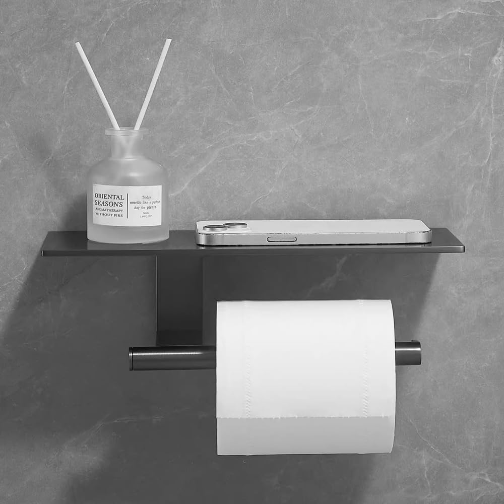 Portarotolo for Carta igienica con ripiano, portarotolo in Rame da Parete, portarotolo for Carta igienica con ripiano for Telefono, antiruggine for Bagno