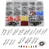 VRTYVEYBB Steckerstift-Set mit 500 Stück, 260 Klemmstifte in 1, 3, 5 mm Größen für Automobil- und Elektronikanwendungen