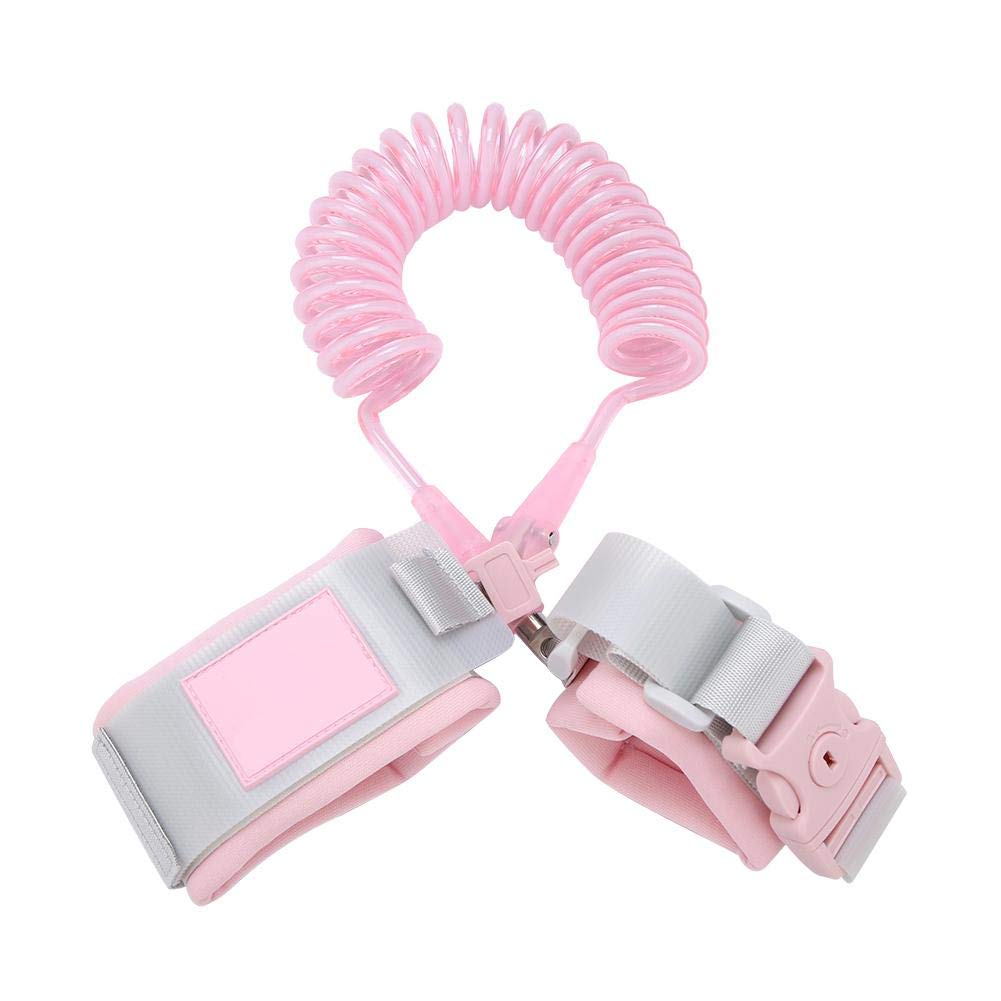 Triple Kids Anti Lost Leash, 360 Degree Rotating Kids Safety Leash, Outdoor for Baby Kids Walking(Powder) - Image 2