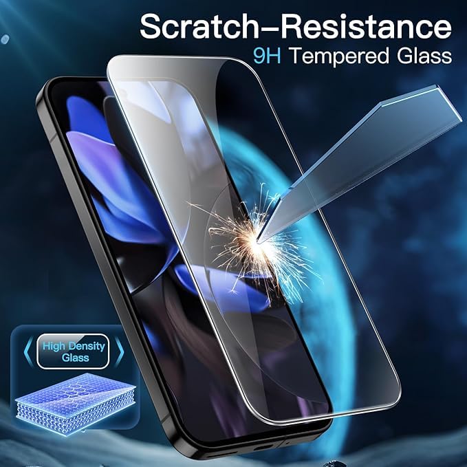 Image of STP FEEL Premium HD+ Tempered Glass Screen Protector Guard Compatible For Google Pixel 9 Pro XL 5G (6.8 Inch, Pack of 1) | Edge to Edge Coverage With Easy to installation kit