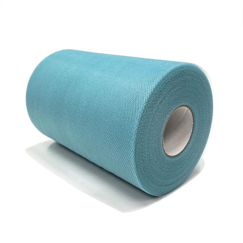 6″x100 Yards Tulle Roll for Decorations Tutu Weddings Tulle Fabric Costumes Skirts Parties Gift Bow Baby Shower (C81 Celeste)