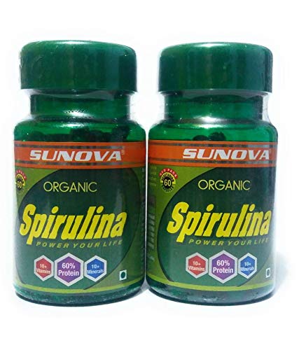 SUNOVA Organic Spirulina, Multicolour, 60 Count, Pack Of 2 - Capsule (B07XSD1ZBV) Amazon Price History, Amazon Price Tracker