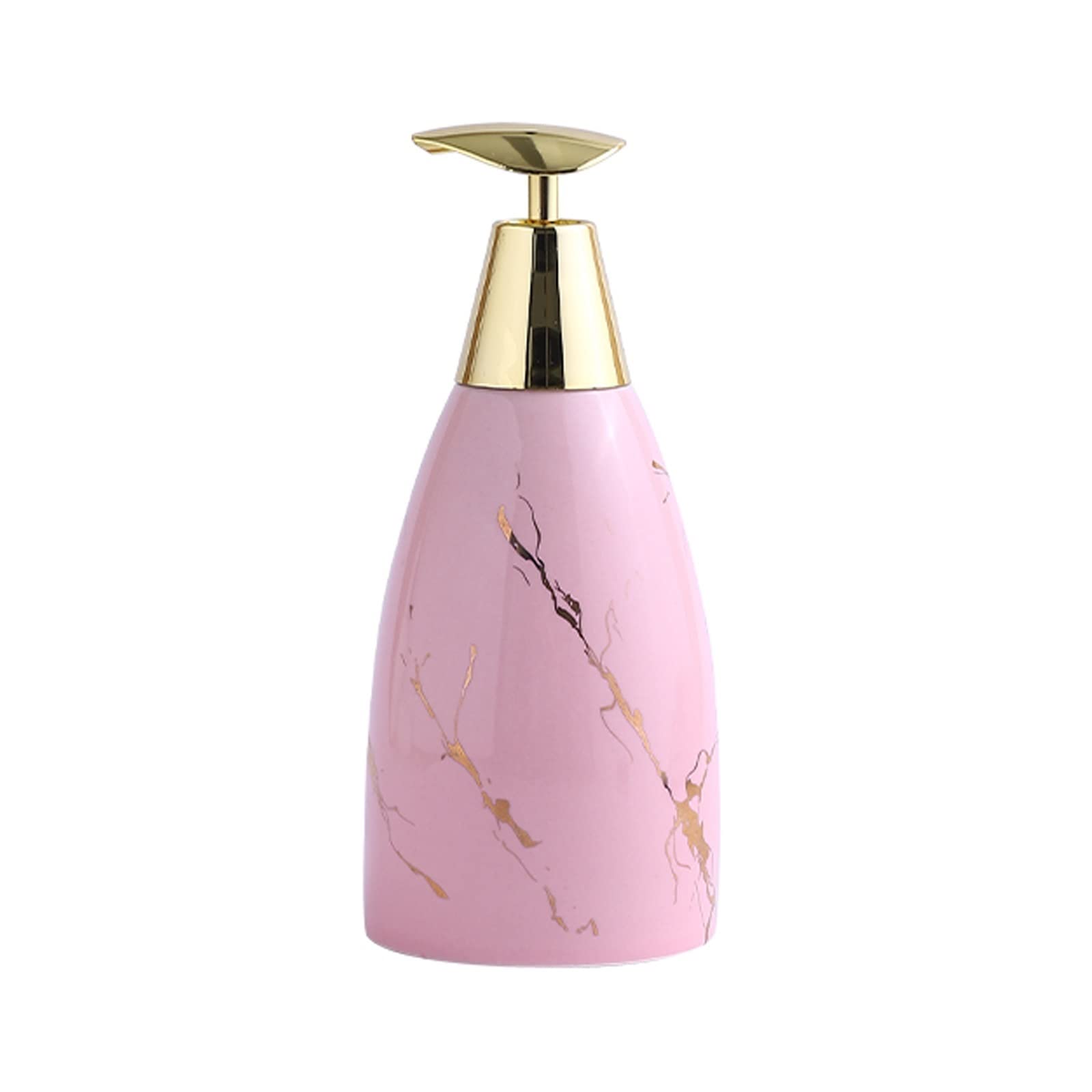 Kitchen Soap Dispenser Push-type Nordic Soap Dispenser Hotel Lotion Bottle Ceramic 470ml Bathroom Cone Soap Dispenser Household Dispensing Bottle Handsoaps Dispenser(A)