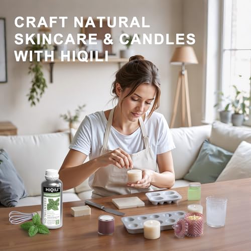 Image of HIQILI Peppermint Essential Oil 32oz 100% Pure Natural Aromatic Oil for Freshening Air, Hair Care, DIY Soap, SPA & Home Use