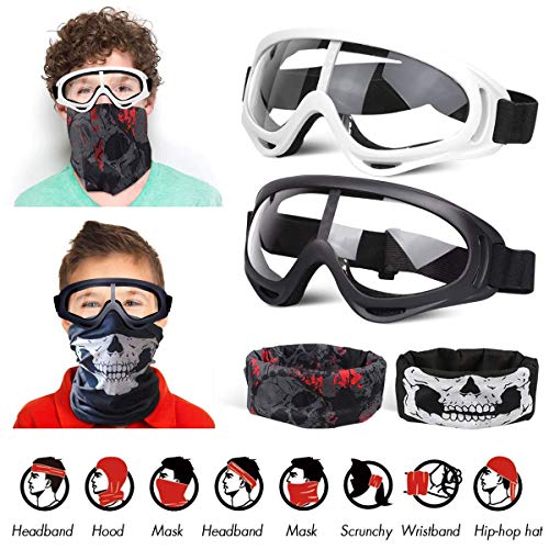 image for POKONBOY 2 Pack Protective Goggles / Safety Glasses / Motorcycle Eyewe