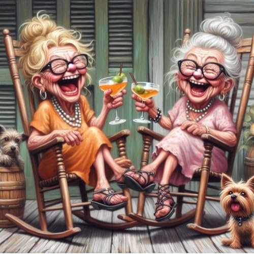 Image of MYBISYMQQ Stamping Cross Stitch Kit,Granny Stitch Kit for Adult Beginners, Full Line DIY Cross Stitch Stitching Kit for Home Decor Cross Stitch Patterns 13.7x13.7 inches