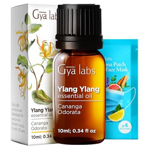 Gya Labs Ylang Ylang Ätherisches Öl – Stimmungsaufheller für Gepflegte Haut und Haare 10 ml – 100 % Reines Ylang Ylang Öl – Ätherische Öle für Aromatherapie Diffuser und Äußerliche Anwendung