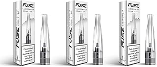 Vapouriz Fuse Dual Coil Clearomizer 1.6 ohm - Tank/ CE4/ EVOD/V-PRO (3, Clear) - Contains NO Nicotine