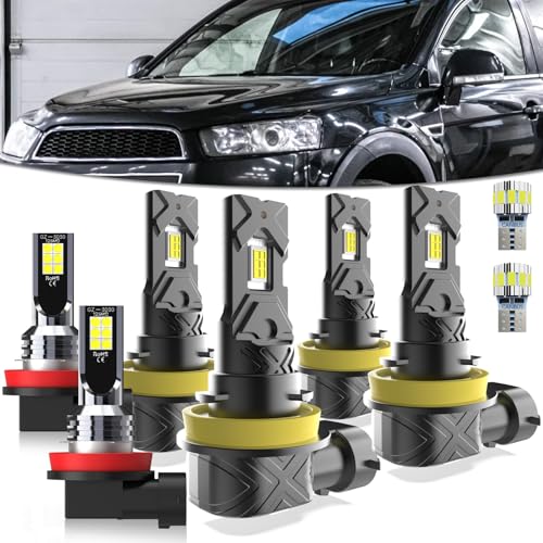 Image of Light Bulbs Fit For Chevy Captiva Sport 2012-2015,Hi Beam Lo Beam fog light,High Performance lights Bulb Combo,T10 License Plate Light,8-Pack