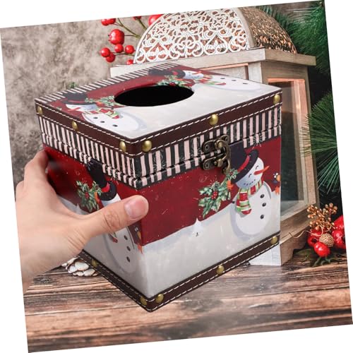 Boîte à mouchoirs de Noël en bois à offrir pour habiller la maison - 6