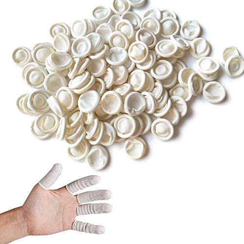 280 pcs Disposable Latex Finger Cots, Fingertips Protective Anti-Static Rubber for Electronic Repair, Painting, Jewelry Cleaning, Finger Gloves