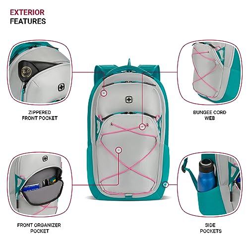 SwissGear 8175 Laptop Backpack, Teal/Light Grey Heather, 18 Inches3