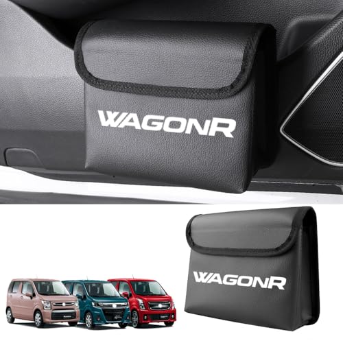 FOR新型ワゴンR MH35S/MH55S/MH85S/MH95S(2024年〜現在) 車載折りたたみゴミ箱 多機能シートバック ドア収納ボックス ゴミ袋収納ボックスワゴンR アクセサリー