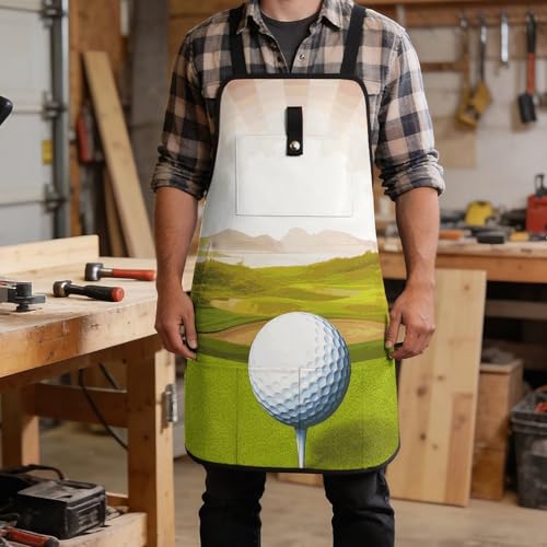 Delantal de trabajo con múltiples bolsillos ajustable unisex miniatura 5