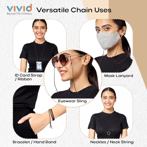 Image of Unisex Specs Holder Hook & Loop Anit Slip Eyewear Lanyard Nylon Strap Chain