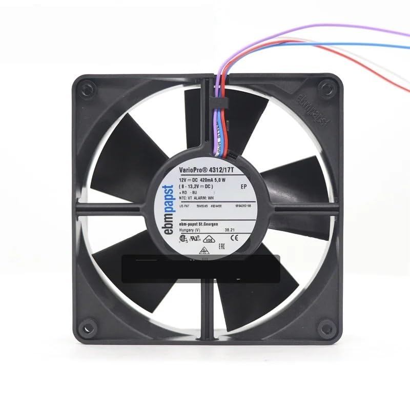 Ventilateur de refroidissement 4312/17V 12V roulement à billes 119mm