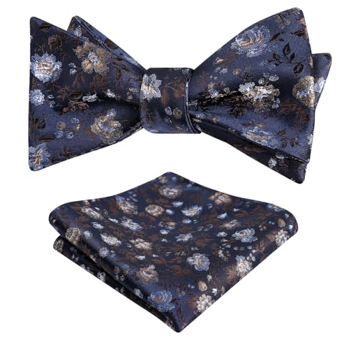 Image of Alizeal Mens 2pcs Floral Pattern Bow Tie Set