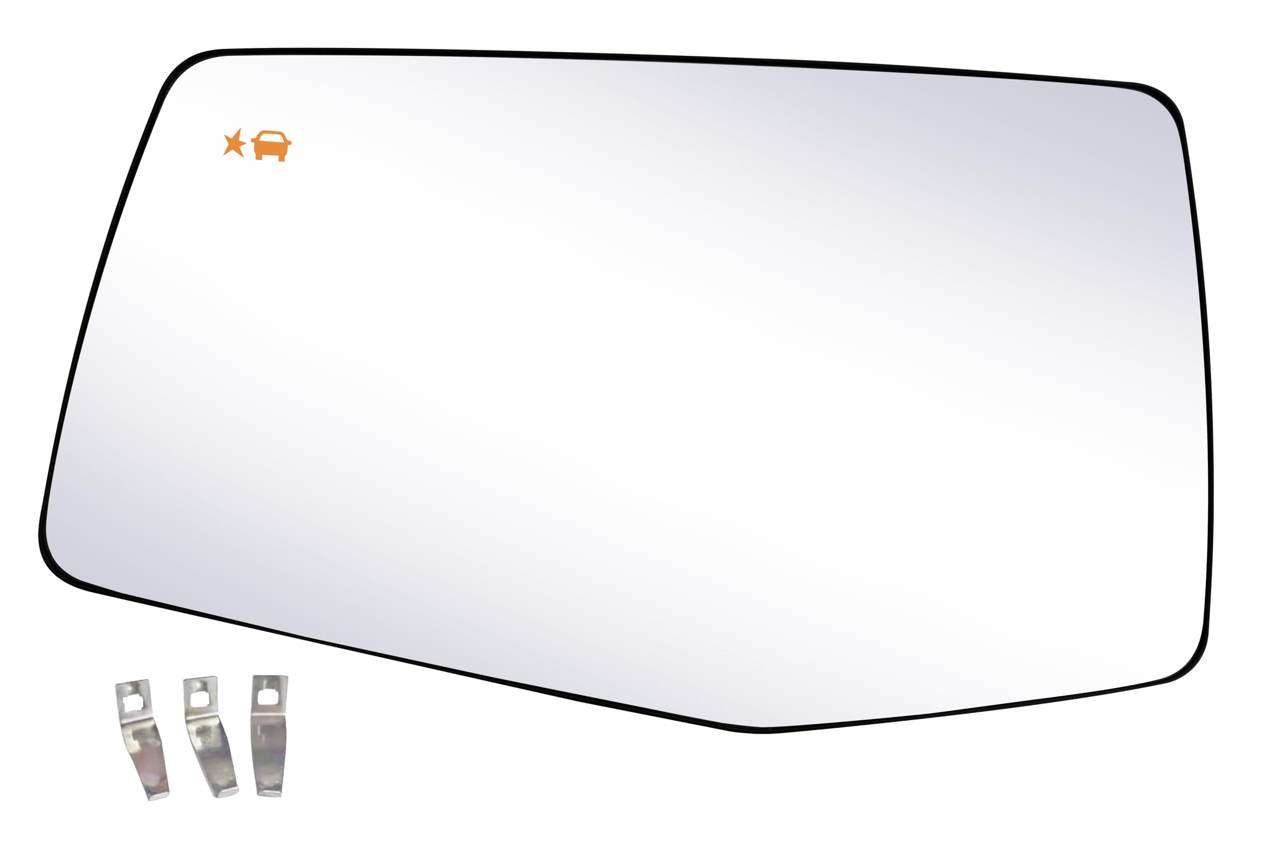 Driver Side Replacement Mirror Glass - compatible with Chevy & GMC vehicles - Silverado 2019-2024, Sierra 2019-2024 - Heated with Blind Spot Detection, w/o auto dimming, LH, 84309707, TT1054ML