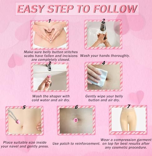 Patented 14PCS Belly Button Plug Post Tummy Tuck & Liposuction Recovery Shaper, Soft and Comfortable Belly Button Retainer4