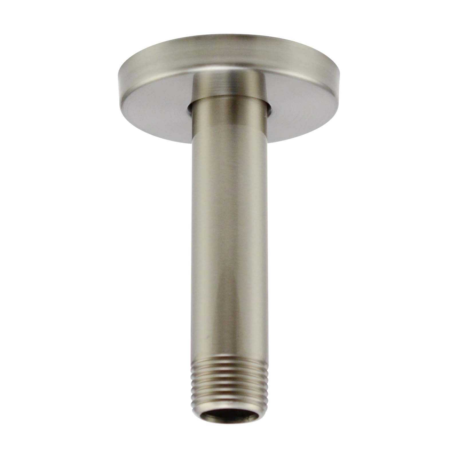 Purelux Ceiling Mount - Brushed Nickel Ceiling Mount Shower Arm 4 Inches Made Of Stainless Steel For Rainfall Showerhead, Brushed Nickel Finish With Gasket Flange