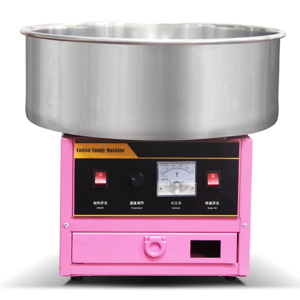 Fabricante de algodón de azúcar, máquina eléctrica de algodón de azúcar, máquina de algodón de azúcar Dulce, para Fiestas de cumpleaños Hace algodón de azúcar rápido (Pink)