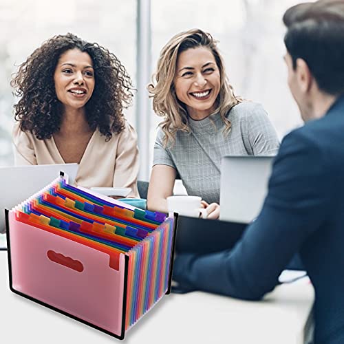 Pasta de arquivo expansível de 24 bolsos Organizador de arquivos Accordian A4 Tamanho Carta Organiza