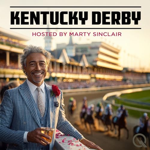 『Are you ready for the most thrilling two minutes in sports? Join Marty Sinclair and experience the Kentucky Derby like never before!』のカバーアート