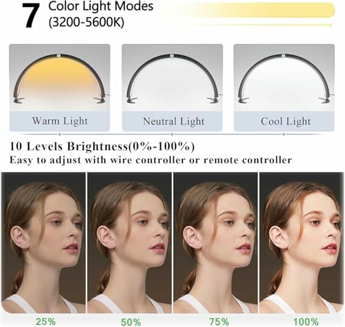 Lampe Nail Tech Demi-Lune intensité variable pour table manucure