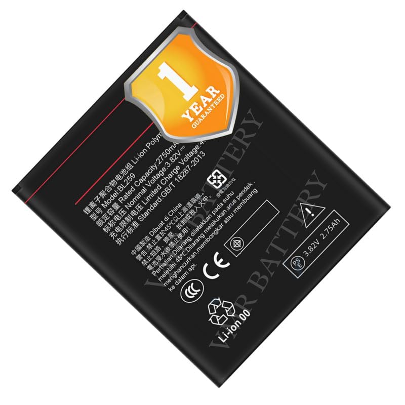 Image of Original BL259 Battery Compatible for Lenovo Vibe K5 (A6020a40, A6020a41, A6020l36, A6020l37) | Lenovo Vibe K5 Plus (A6020a46) | Lenovo Lemon 3 - (2750mAh) - 1 Year Warranty
