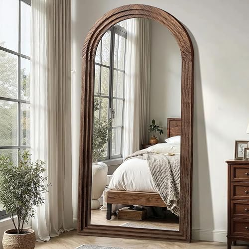 Delma 75x35 Rustic Wood Frame Mirror