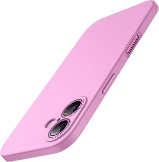 JETech Capa Fina para iPhone 16, Rosa | Proteção da Lente da Câmera, Design de TPU Macio, Acabamento Fosco, Proteção À Prova de Choque