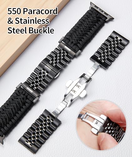 Bracelet antichoc pour Apple Watch en paracorde robuste anti-rupture - 2