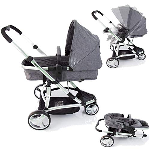 Carrinho de Bebe Bebe Conforto e Base Infanti Sky Grey Classic Cinza