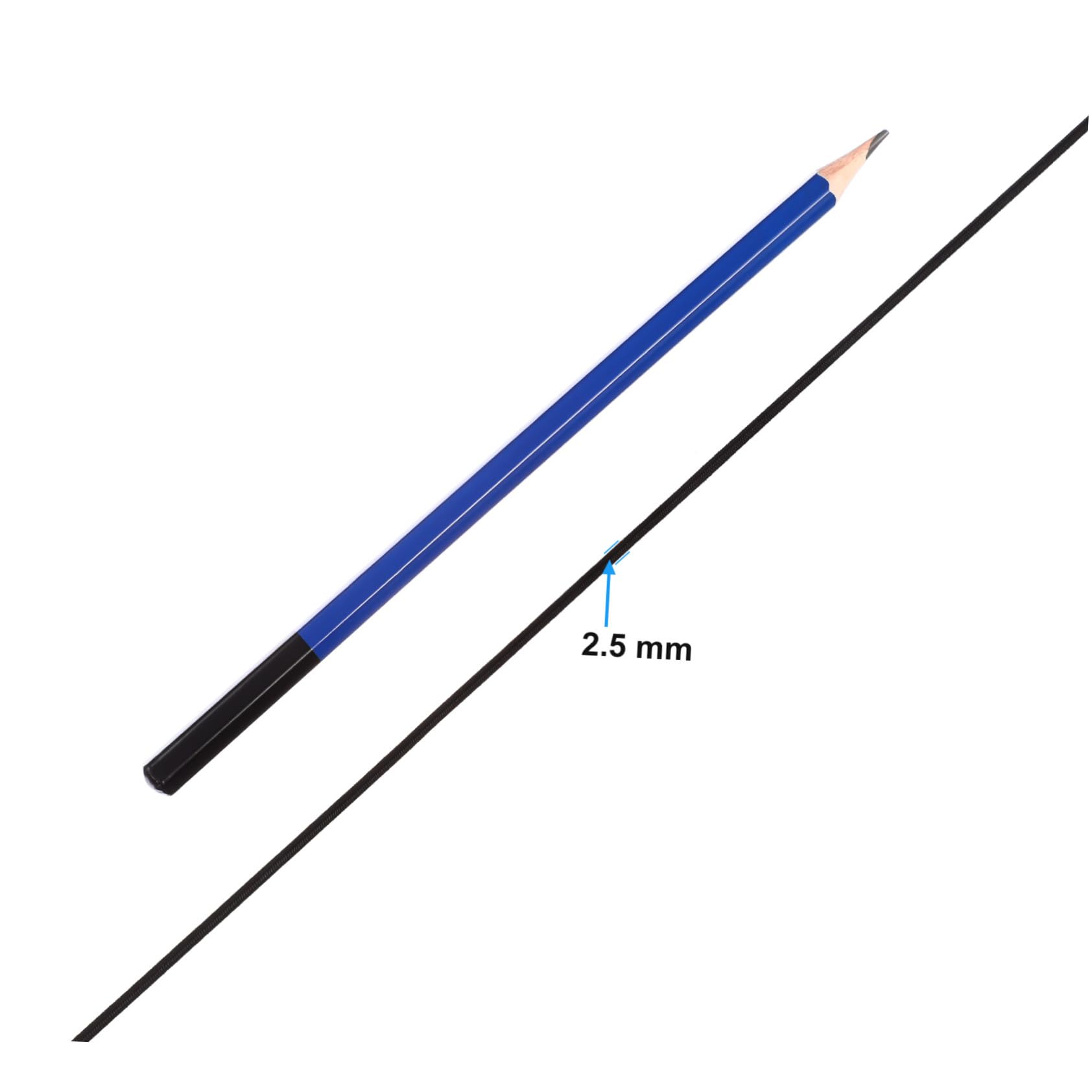 Cordón Elástico Redondo Negro 2,5 Mm para Manualidades DIY 100 M de Cinta Elástica Flexible para Costura, Confección y Decoración Tutoriales Artesanales