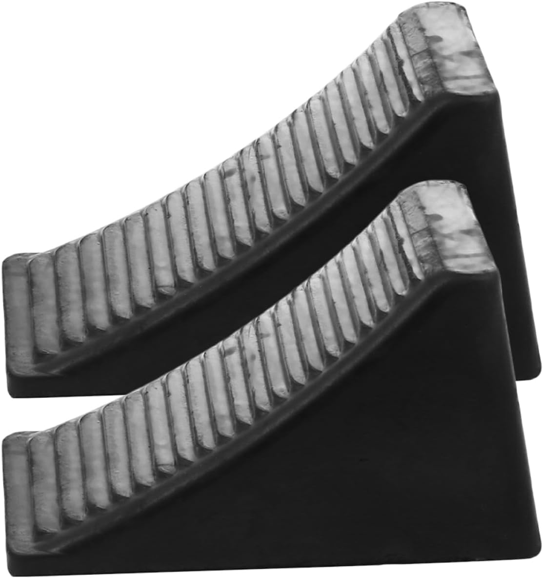 Portable 2-Piece Rubber Wheel Chocks for RVs Trailers and Motorcycles Anti-Slip Tire Stabilizers for Travel and Parking