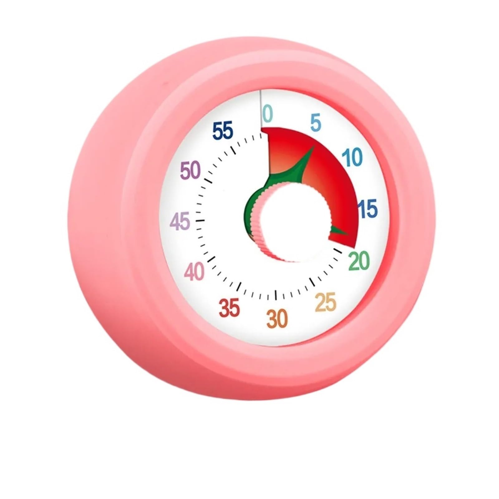 1 PC rotondo strumento timer visivo conto alla rovescia cronometro da cucina 60 minuti(004 Pink)