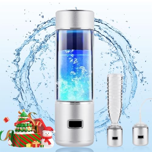 Meticuloso 3-in-1 Hydrogen Water Bottle Generator Portable Inhalable with SPE Technology 300ml(Nasal Cannula Not Included)