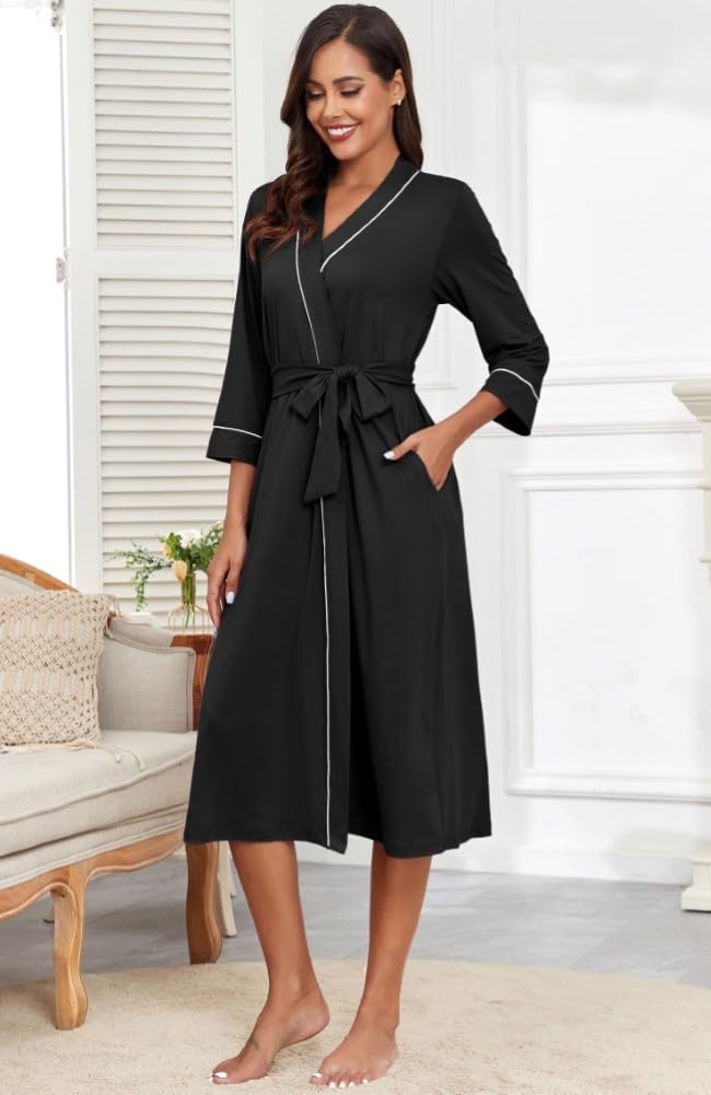 PrinStory Women's Casual Kimono Robe