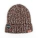 Cuffia Bluetooth Beanie Music Hat ，Cappello Bluetooth, cappello lavorato a maglia da uomo e da donna, cappello musicale in lana peluche, cappello da sci alpinismo all'aperto-Marrone_Taglia unica