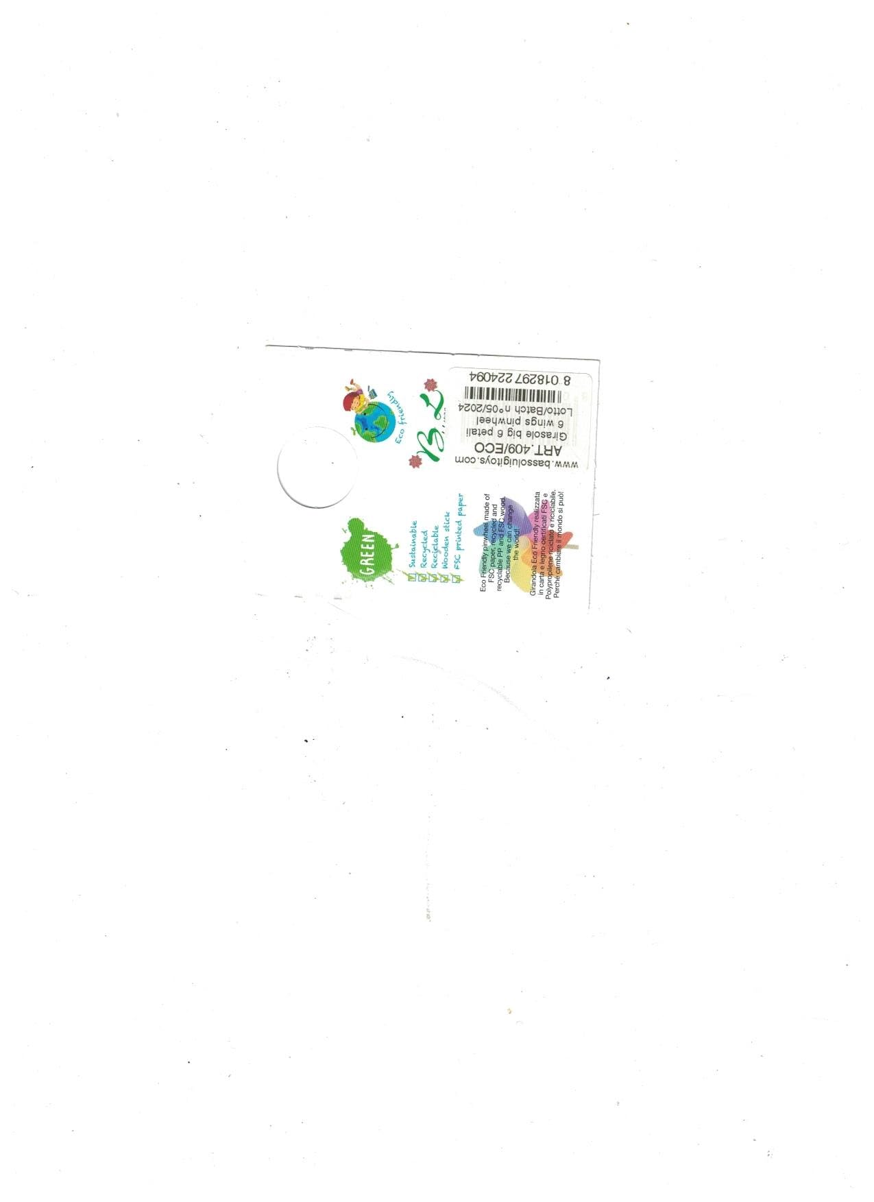 GIRANDOLA MULITCOLORE IN PLASTICA E LEGNO diametro cm 31 art 409/ECO (NEROBLU)