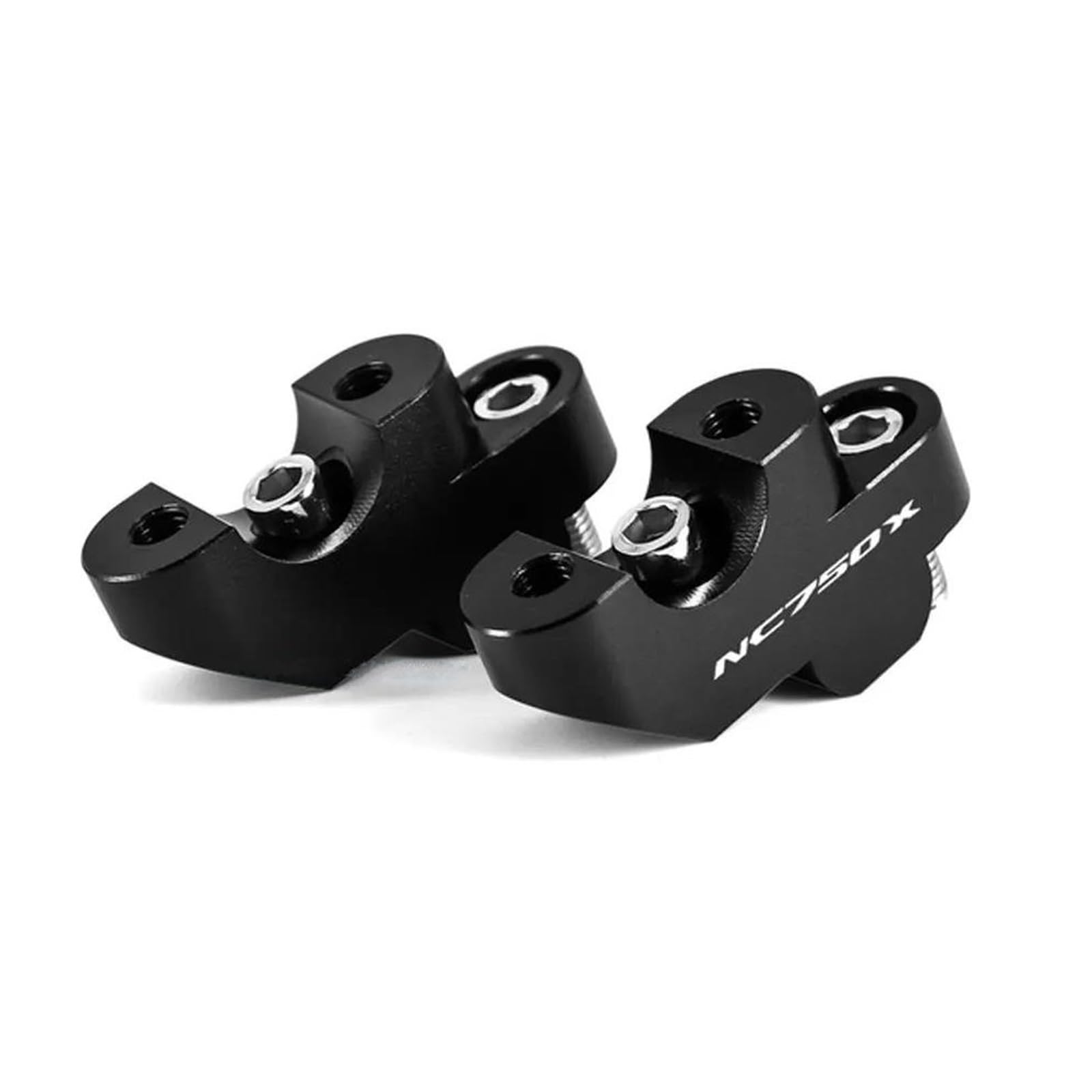 Riser Manubrio Moto per H&Onda NC 750 X NC750X 2016-2021Manubrio Barre Rising Mount Morsetto Sollevato Estendibile Distanziale Rialzo Manubrio(Nero 1)