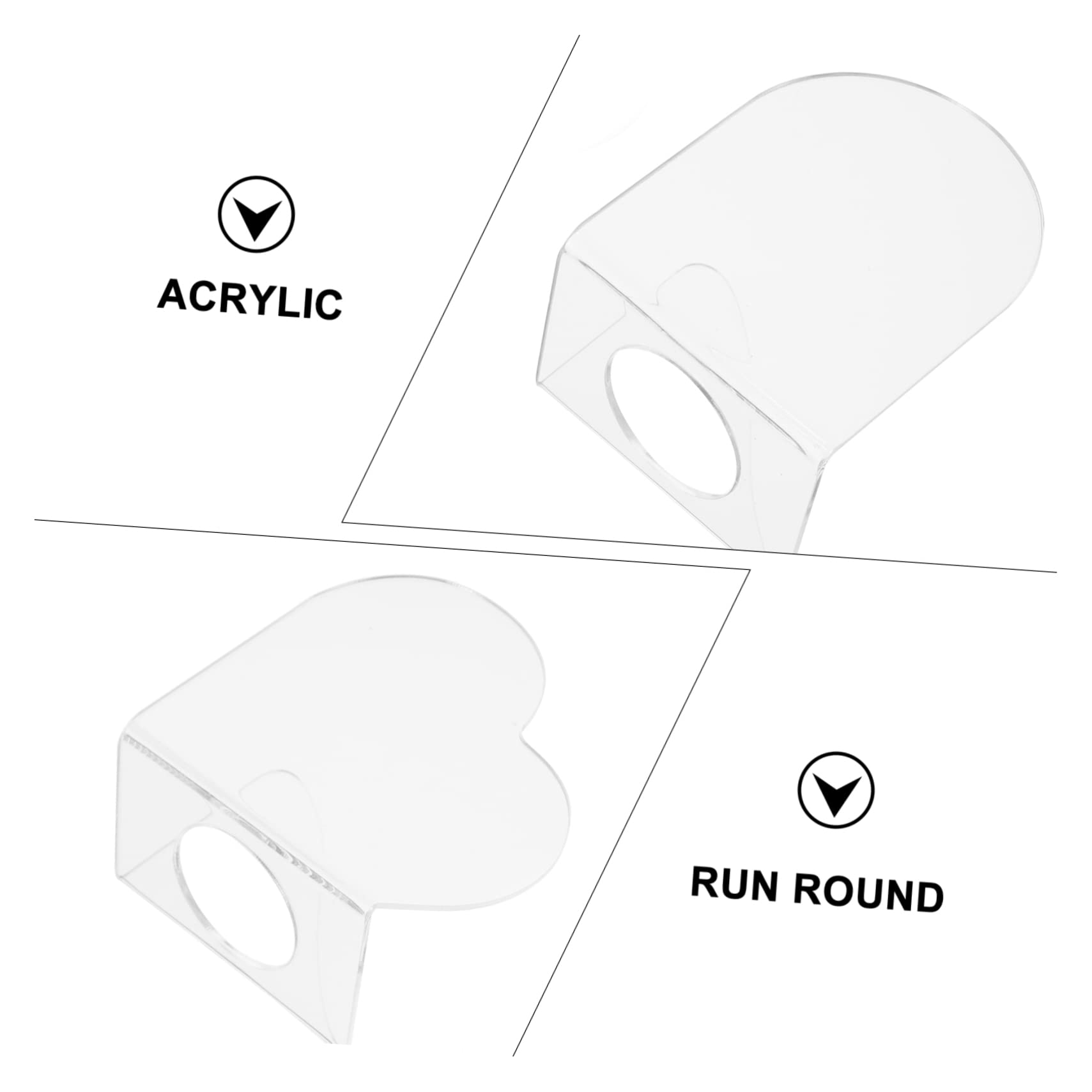 CALLARON 2Sets Acrylic Mixing Tray for Liquid Foundation Heart Design Color Palette for Makeup Nail Art Durable Beauty Supply