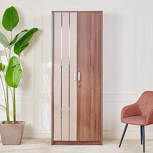 Image of Home Centre Leon 2-Door Wardrobe - Brown