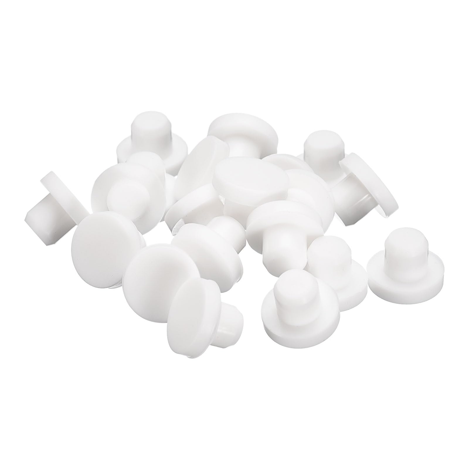 uxcell 20 Pieces White Rubber Stopper, S11 Waterproof Plug Holes for 11mm / 0.43" Hole