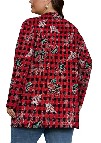 Image of OLRIK Plus Size Cardigan for Women 2026 Lightweight Open Front with Pockets