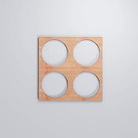 Vista 60 de 23 3/8"W X 23 3/8"H Large Wembley Decorativos Paneles De Pared De Madera De Calado, Aliso