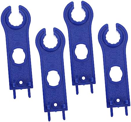 YARNOW 4pcs Connector Wrench Crimper Tool Assembly and Disassembly Tool Spanner Tool Extension Cord Connector Wire Cable Electrical Wire Connectors Assembly Tool for Solar Panel Blue Pbt