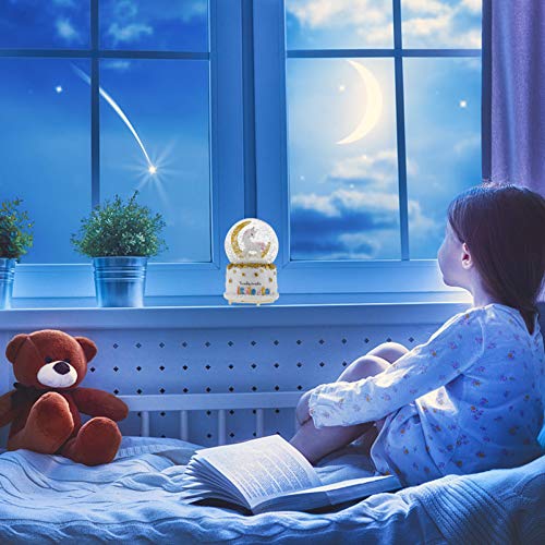 SOIMISS Unicórnio Musical Globos de Neve Crescente Bola de Cristal Queda de Neve Caixa de Música Orn